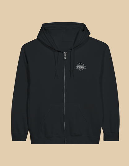 Classic Unisex Zip Hoodie Black | Oldtimerz To The Moon