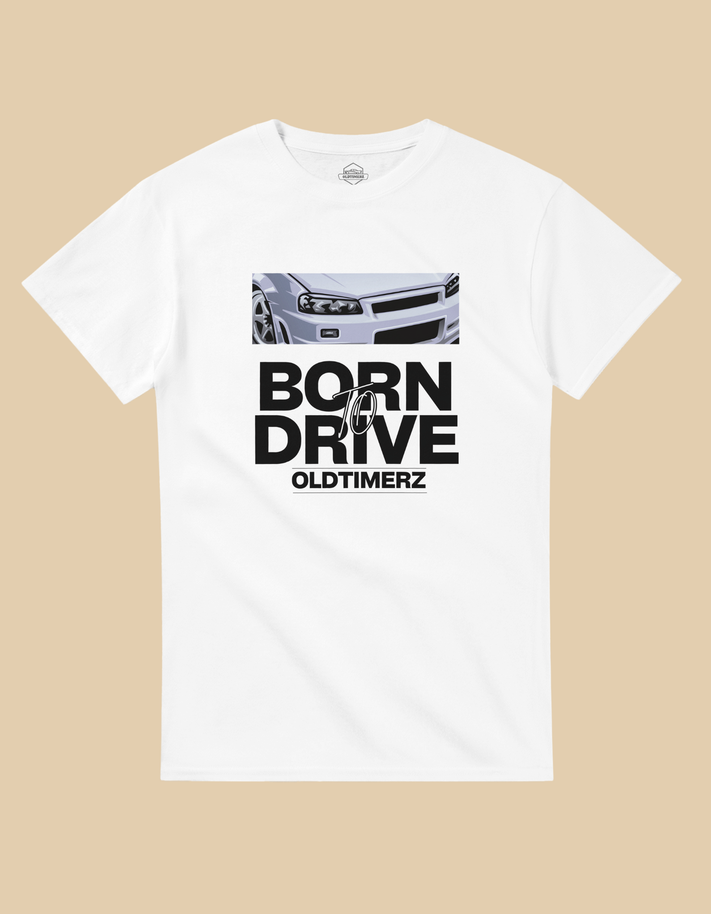 Heavyweight Unisex Crewneck T-shirt | "Born To Drive Oldtimerz"