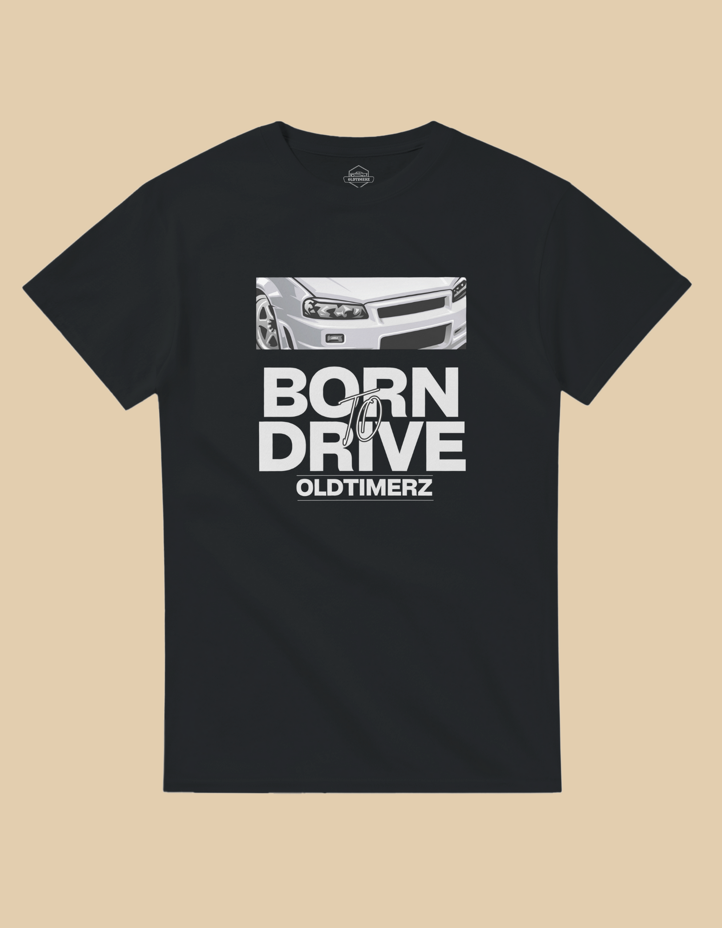 Heavyweight Unisex Crewneck T-shirt | "Born To Drive Oldtimerz"