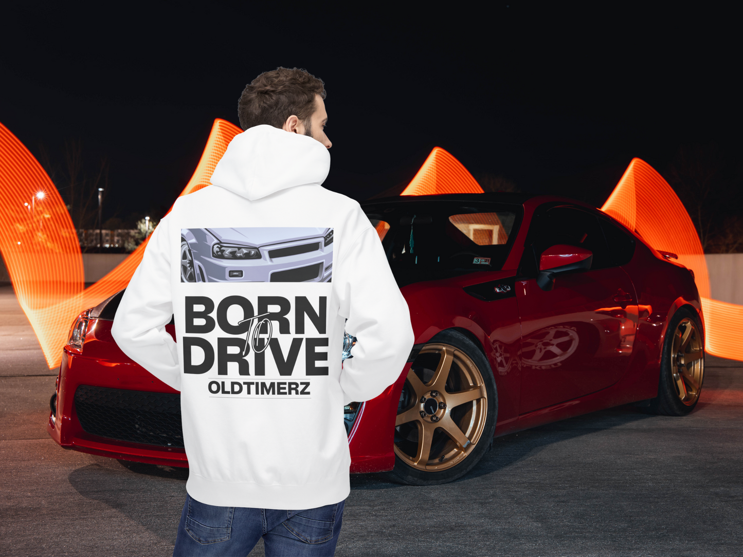 Unisex Midweight Softstyle Fleece Hoodie  | "Born to drive"