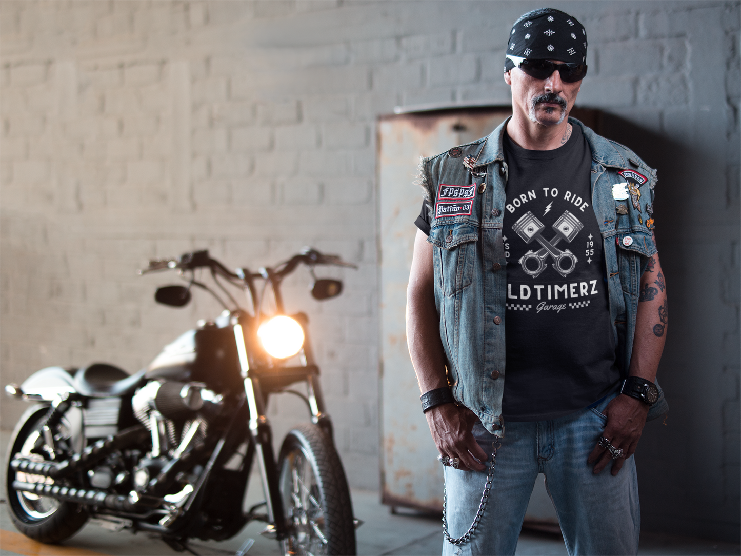 Oldtimerz "Born to Ride" Heavy Cotton Tee | Für wahre Oldtimer-Fans
