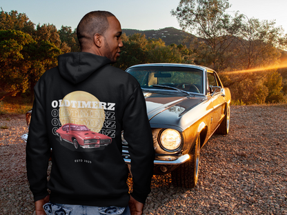 Classic Unisex Zip Hoodie Black | Oldtimerz To The Moon